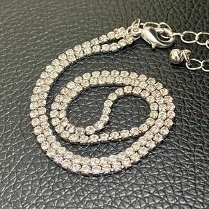 Elegant Silver Crystal Necklace